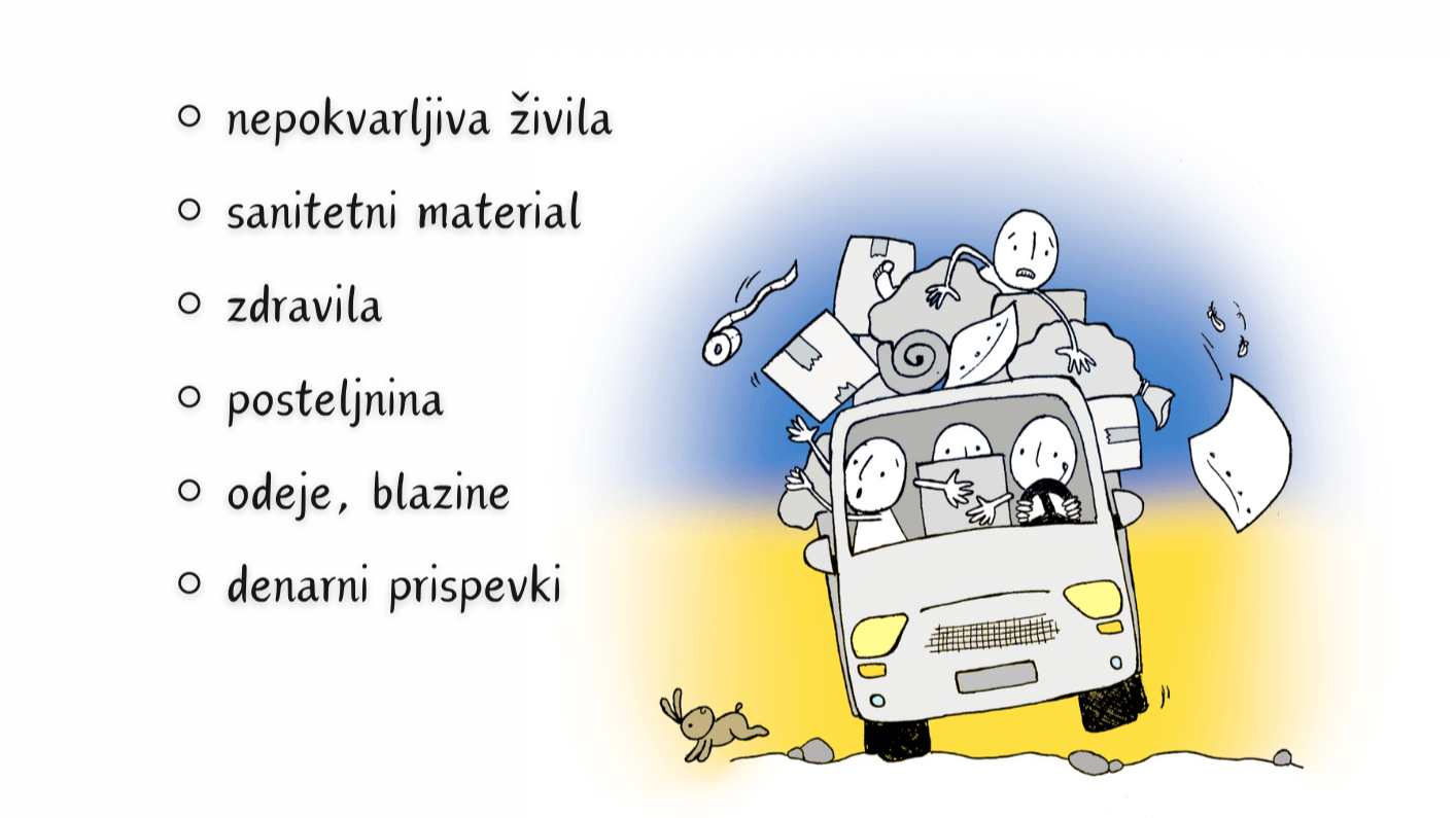 Zbiramo materialno pomoč za Ukrajino