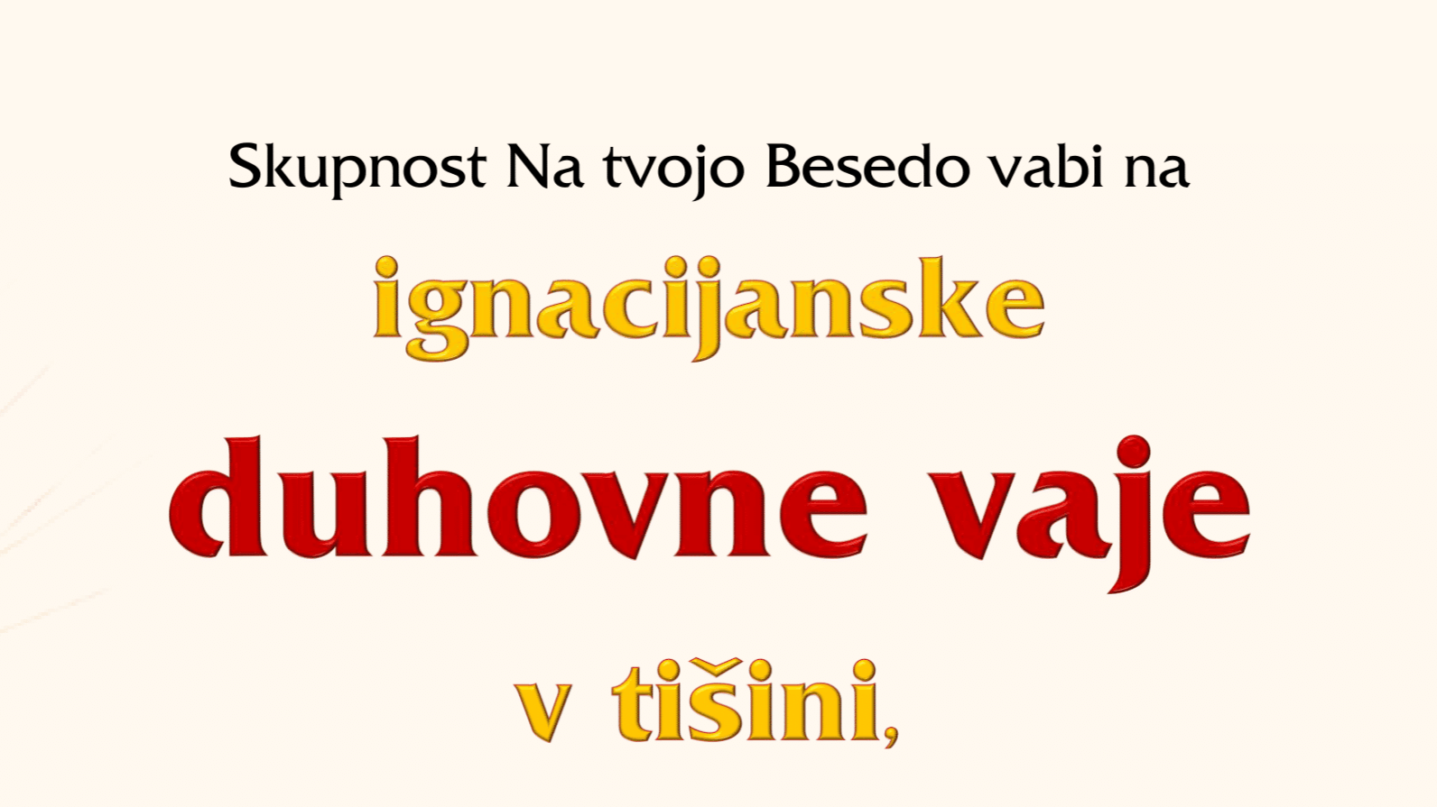 Duhovne vaje v tišini